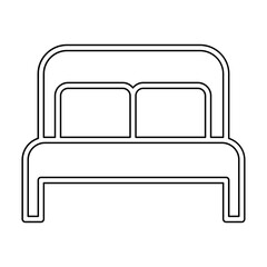 Bed icon in line style