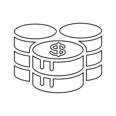 Money icon in line style