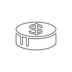 Money icon in line style