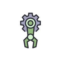 Automation colored icons, minimalist vector illustration ,simple transparent graphic element .Isolated on white background