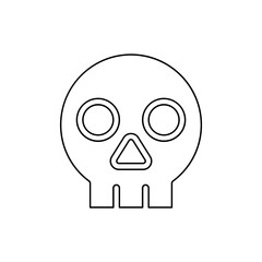 Skull icon in line style