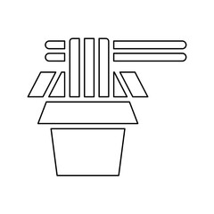 noodle box icon in line style