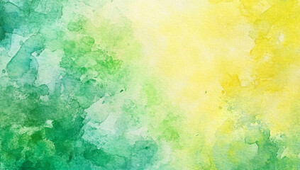 Obraz premium Watercolor background with yellow and green colors, pastel watercolor background texture.