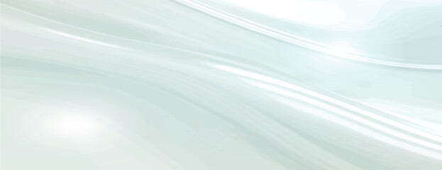 A smooth, flowing white background with a glossy texture. The white background creates a serene and elegant atmosphere. Gradient wave background vector. Pastel background.