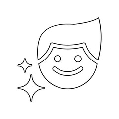 Clear skin icon in line style