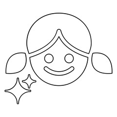 Clear skin icon in line style