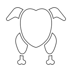 Turkey icon in line style