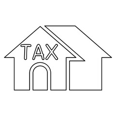 Property tax icon in line style