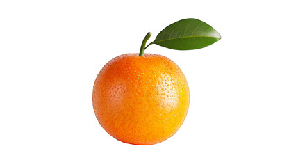 Vibrant orange with fresh green leaf,  burst of citrus delight fresh