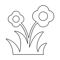 Flower icon in line style