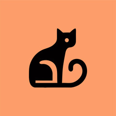 Minimalist Cat Silhouette - Modern Pet Vector Design