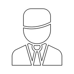 Businessman icon in line style