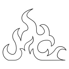 Fire icon in line style