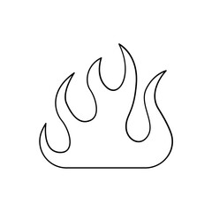 Fire icon in line style