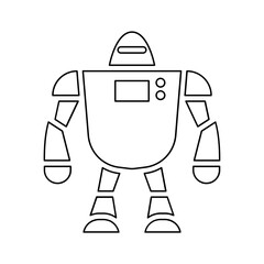 Robot icon in line style