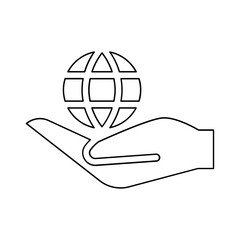 World icon in line style