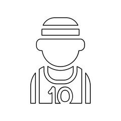 Sportsman icon in line style