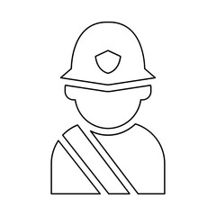 policeman icon in line style