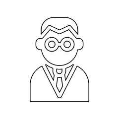 teacher icon in line style
