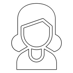 Woman icon in line style