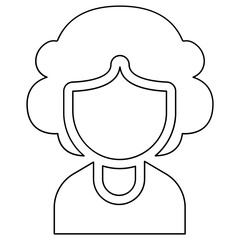 Woman icon in line style