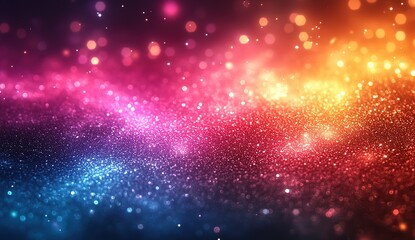 Sparkling Glitter Background Colorful Bokeh Lights and Shimmering Texture