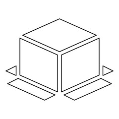 Box icon in line style