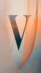 Vintage 'VV'-Vide Vide Latin Abbreviation Against Soft Hued Background