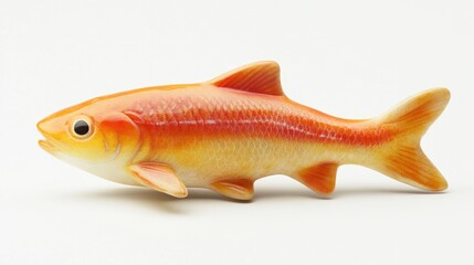 Fototapeta premium Arctic Char. Scorching Arctic Trout Salmon Isolated on White Background