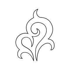 Obraz premium Flame icon in line style