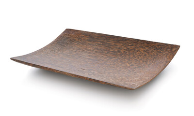 Empty wooden serving platter