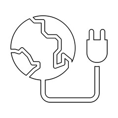 Internet icon in line style