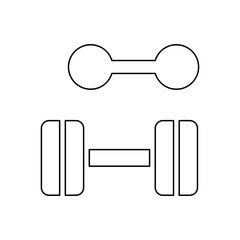 Dumbbell icon in line style