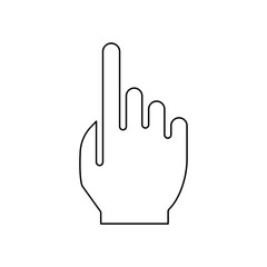 Index finger icon in line style