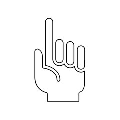 Index finger icon in line style