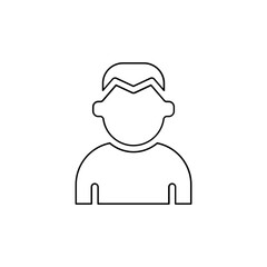 Man boxer icon in line style