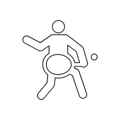 Backhand icon in line style