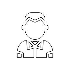 Tennis player icon in line style