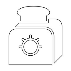 Toaster icon in line style