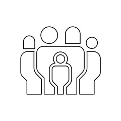 Family icon in line style