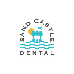 sand Castle Dental Logo Icon Vector