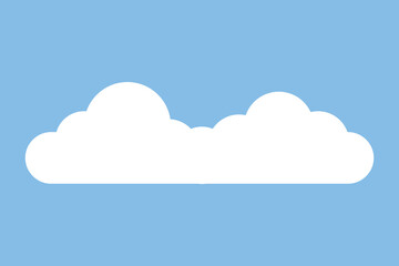 Simple fluffy cloud illustration.