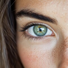 Obraz premium Close-up beautiful eye banner