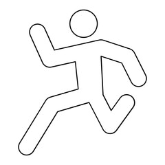 Running icon in line style