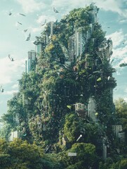 Obraz premium Efficient Utopia: A Vision of a World Where Waste No Longer Exists and Sustainability Thrives