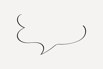 Minimalist speech bubble outline vector