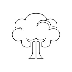 Nuclear bomb icon in line style