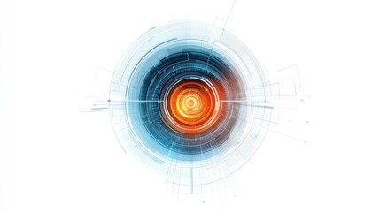 Abstract technological eye, futuristic design, digital interface