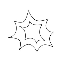 Bomb icon in line style