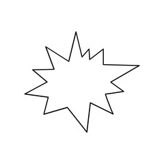 Bomb icon in line style